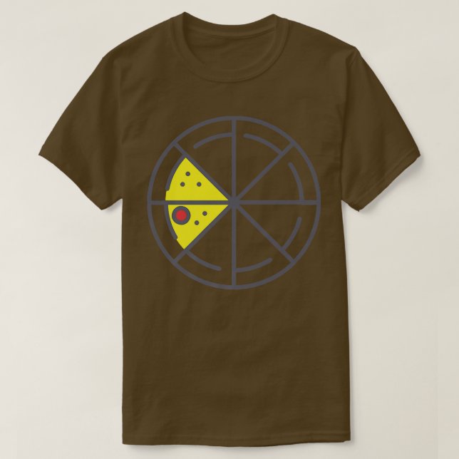 Camiseta Pizza 2 Slices Quese Pepperoni Funny Geométrico Pa (Diseño del anverso)