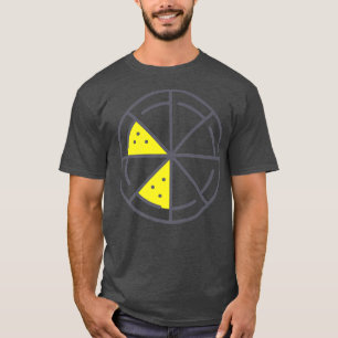 Camiseta Pizza 2 Slices Queso Vegetario Funny Geométrico F