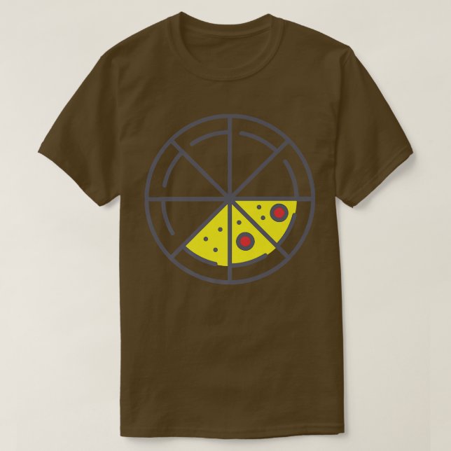 Camiseta Pizza 3 rebanadas Cheese Pepperoni Funny Geometric (Diseño del anverso)