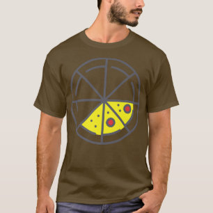 Camiseta Pizza 3 rebanadas Cheese Pepperoni Funny Geometric