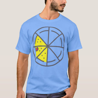 Camiseta Pizza 3 rebanadas Cheese Pepperoni Funny Geometric