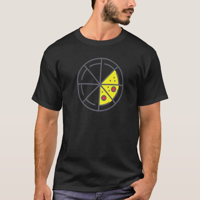 Camiseta Pizza 3 Slices Cheese Pepperoni Funny Geometric Fo (Anverso)