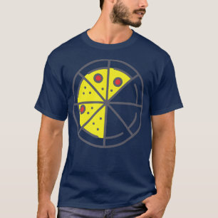 Camiseta Pizza 5 rebanadas Cheese Pepperoni Funny Geometric