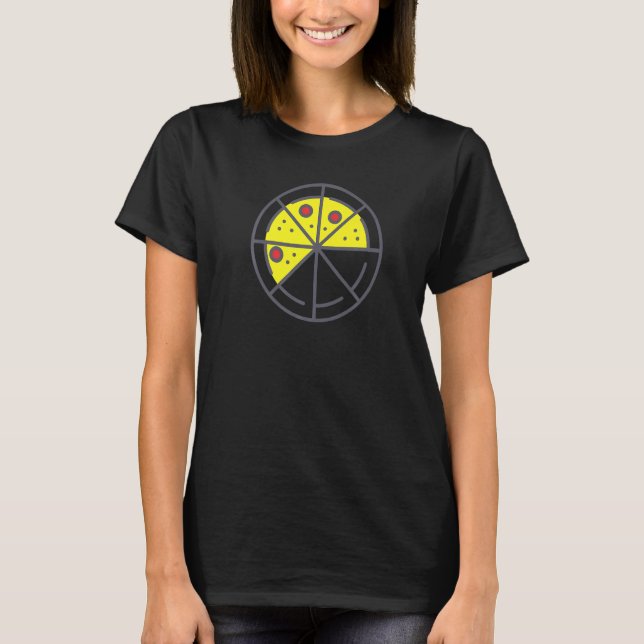 Camiseta Pizza 5 Slices Cheese Pepperoni Funny Geometric Fo (Anverso)