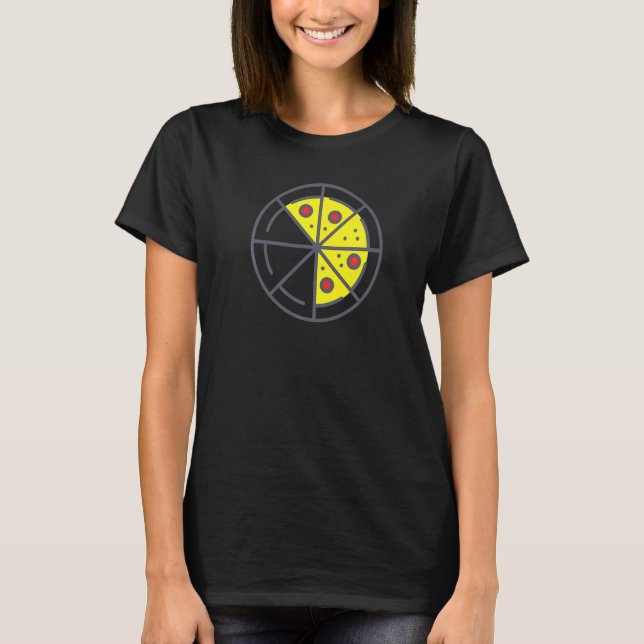 Camiseta Pizza 5 Slices Cheese Pepperoni Funny Geometric Fo (Anverso)