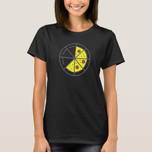 Camiseta Pizza 5 Slices Cheese Pepperoni Funny Geometric Fo (Anverso)