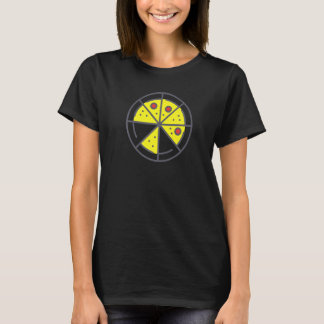 Camiseta Pizza 6 Slices Cheese Pepperoni Funny Geometric Fo