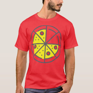 Camiseta Pizza 6 Slices Quese Pepperoni Funny Geométrico Pa