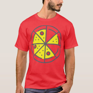 Camiseta Pizza 6 Slices Quese Pepperoni Funny Geométrico Pa