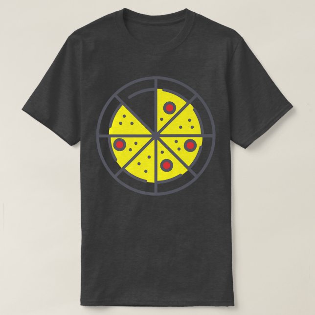 Camiseta Pizza 7 Slices Quese Pepperoni Funny Geométrico Pa (Diseño del anverso)