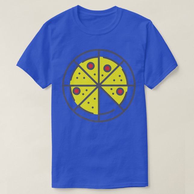 Camiseta Pizza 7 Slices Quese Pepperoni Funny Geométrico Pa (Diseño del anverso)