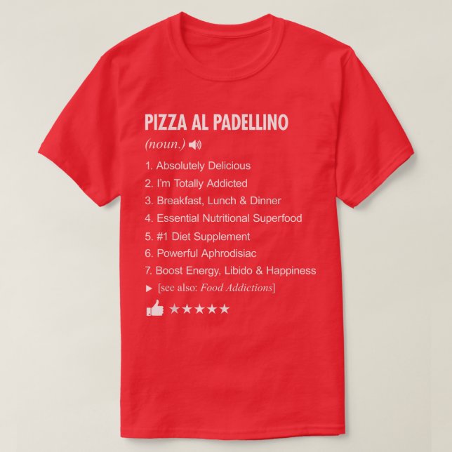 Camiseta Pizza Al Padellino Definition Meaning Funny  (Diseño del anverso)