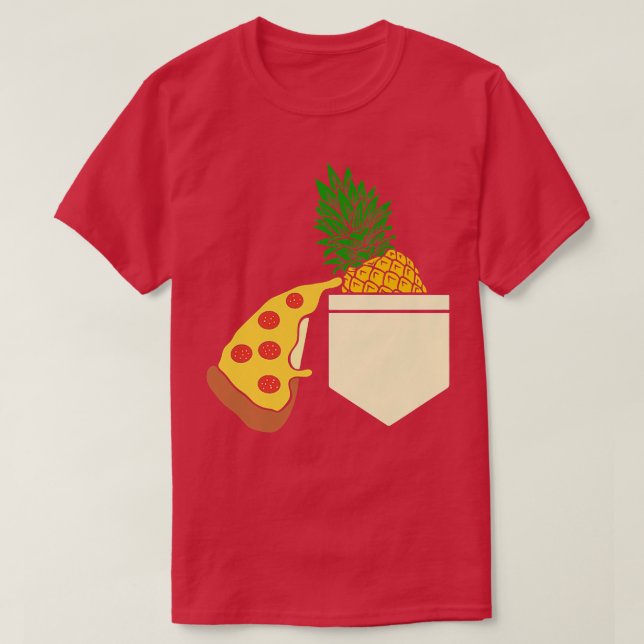 Camiseta Pizza Amantes de Pineapple Funny Pizza 1005  (Diseño del anverso)