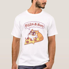 Camiseta pizza-and-naps with pizaa