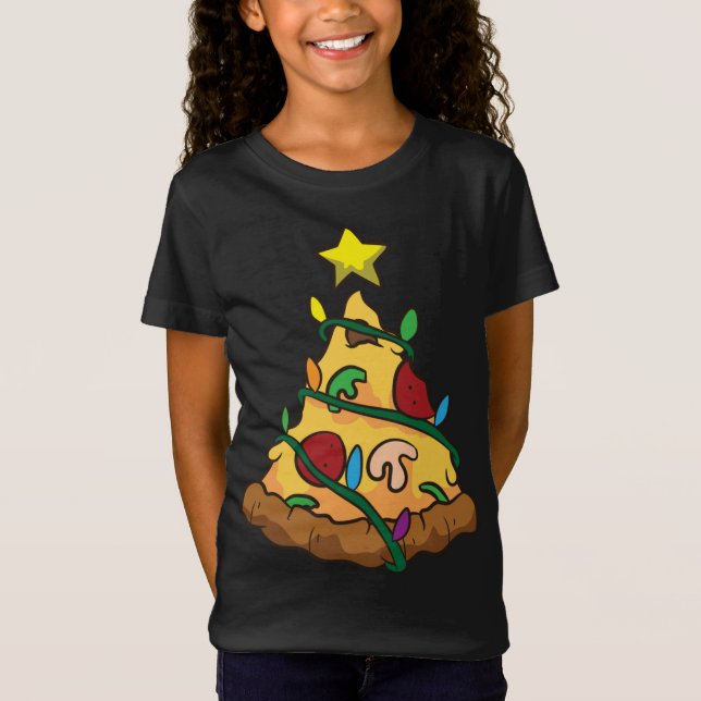Camiseta Pizza Árbol de Navidad Árbol de Navidad Navidades  (Anverso)
