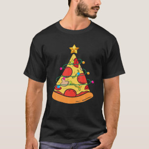 Camiseta Pizza Árbol de Navidad Enciende Noches Niños Hombr