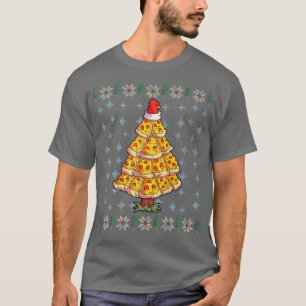 Camiseta Pizza Árbol de Navidad Hombres Pizza Lover Regalo 