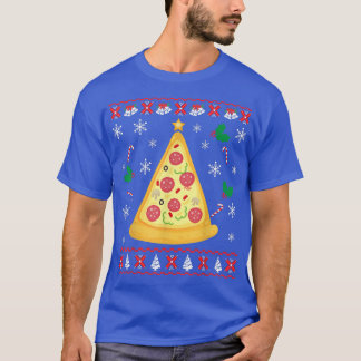 Camiseta Pizza Árbol de Navidad Navidades feos dulce divert