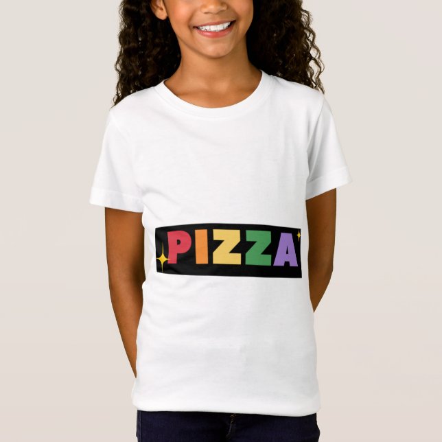 Camiseta Pizza arcoiris (Anverso)