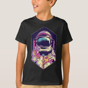 Camiseta Pizza astronauta y Donuts. Guay de alimentos para