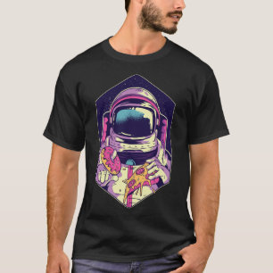 Camiseta Pizza astronauta y Donuts. Guay de alimentos para