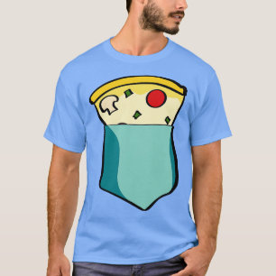 Camiseta Pizza Bag Pocket Fast Food Divertido