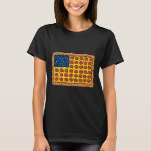 Camiseta Pizza Bandera Estadounidense 4 De Julio Fun Food B