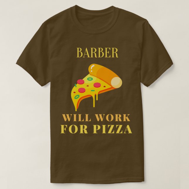 Camiseta Pizza barber (Diseño del anverso)