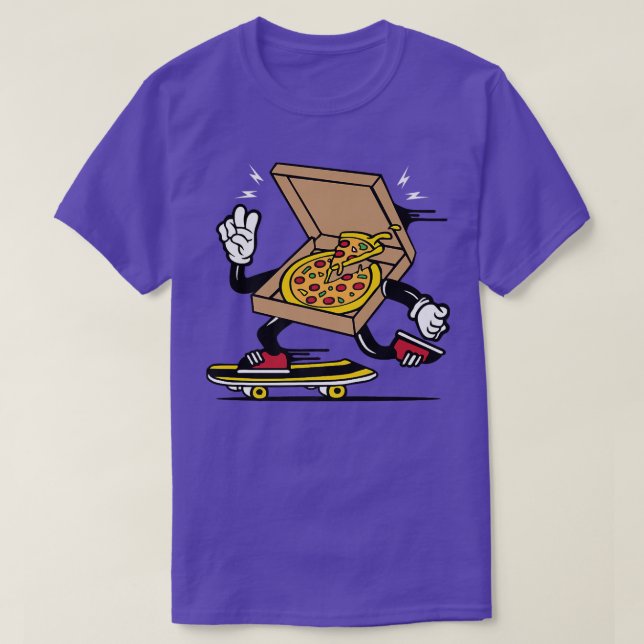 Camiseta Pizza Bo Skateboard Pizza Skater Kawaii Fu (Diseño del anverso)
