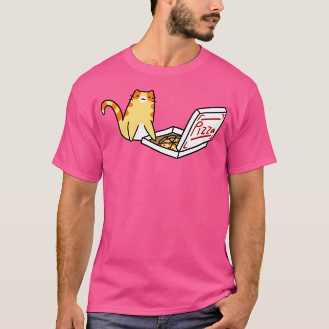 Camiseta Pizza Box Tabby Cat (Anverso)
