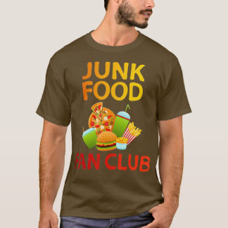 Camiseta Pizza Burger Fries Club de fans de comida basura