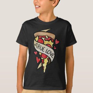 Camiseta Pizza caliente El verdadero amor pepperoni