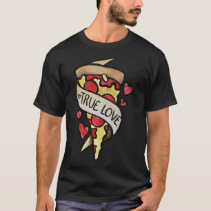 Camiseta Pizza caliente El verdadero amor pepperoni
