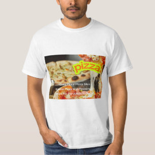 Camiseta Pizza caliente humeante en plato - Comida fresca y