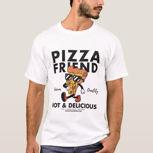 Camiseta pizza caliente y deliciosa (Anverso)