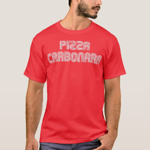 Camiseta Pizza Carbonara Food Lover Retro 70s 80s Funny 