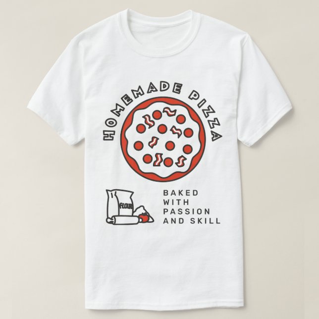 Camiseta Pizza casera (Diseño del anverso)