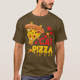 Camiseta Pizza Cat Fast Food Lover Pie Eater Foodie Hombres