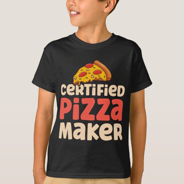 Camiseta Pizza Chef Baker Creador De Pizzas Certificado (Anverso)