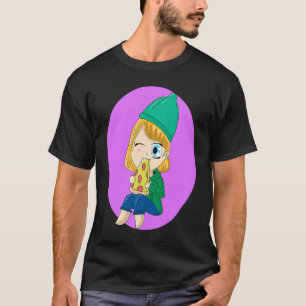 Camiseta pizza chica comida pepperoni queso