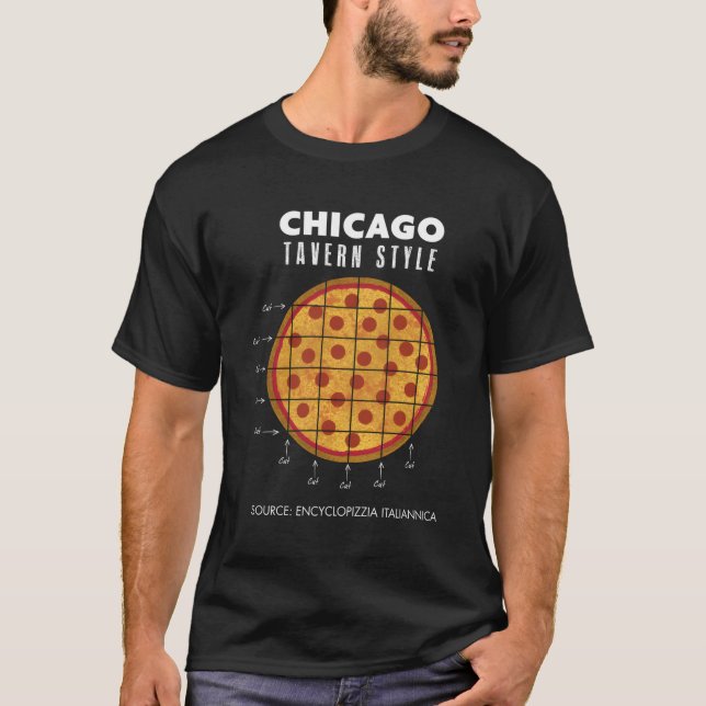 Camiseta Pizza Chicago Tavern Style (Anverso)