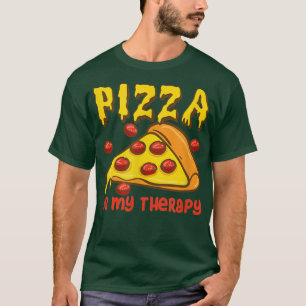 Camiseta Pizza como comida italiana terapéutica comiendo pi