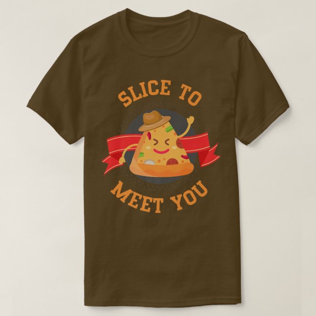 Camiseta Pizza Con Corteza De Queso Y Ropa Para Cortar (Diseño del anverso)