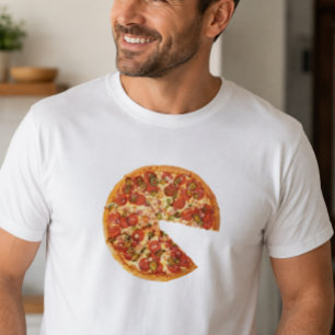 Camiseta Pizza Con Rebanada Faltante Que Coincide Con Bodys