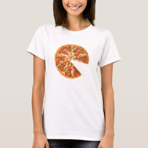 Camiseta Pizza con trozo perdido coincidiendo con traje de 