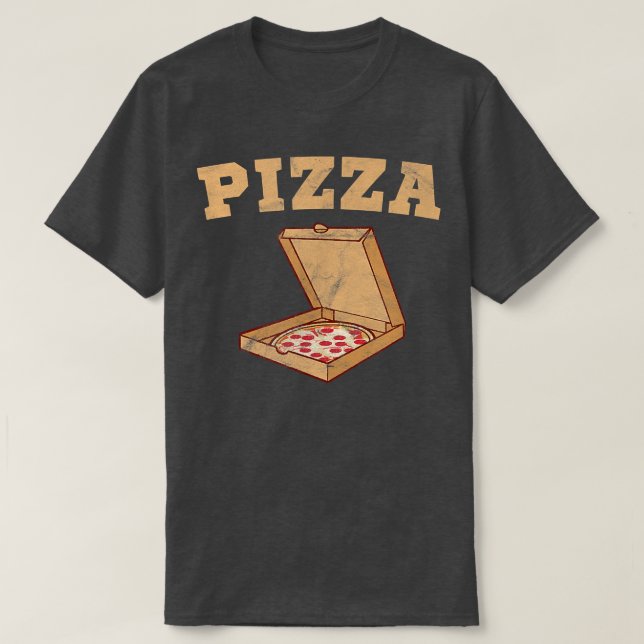 Camiseta Pizza Con Una Pizza En Una Caja - Pizza 25094624 (Diseño del anverso)