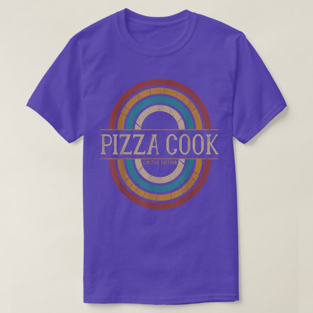 Camiseta Pizza Cook Vitnage Retro  (Diseño del anverso)