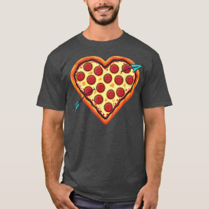Camiseta Pizza Corazón Corazón Día de San Valentín Corazón