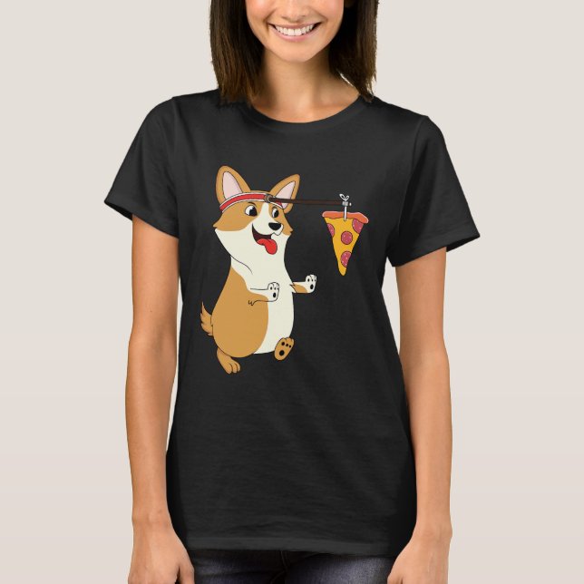 Camiseta Pizza Corgi Running (Anverso)
