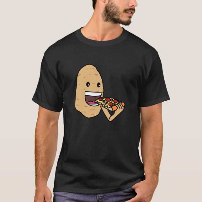 Camiseta Pizza Cute Potatoe Comer Vegetable Hobby Chef (Anverso)